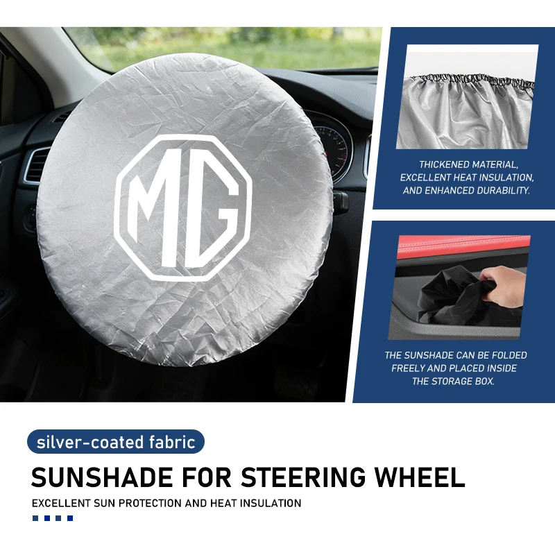 Car Steering Wheel Sunshade Heat Isolate Anti Scratch Cover For MG GT 3 5 6 7 GS Pilot HS ZS
