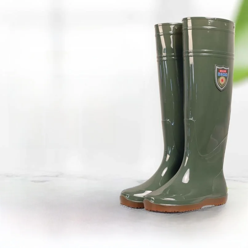 high-tube-rain-boots-pvc-rice-planting-shoes-water-shoes-no-waterproof-anti-slip-wear-resistant-for-farming-rice-field