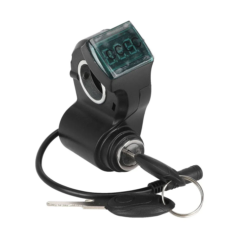 Handlebar Switch Lock for Kukirin G2 Pro 3pin Display Electric Scooter with Digital Voltage Readings and Safe Locking Mechanism