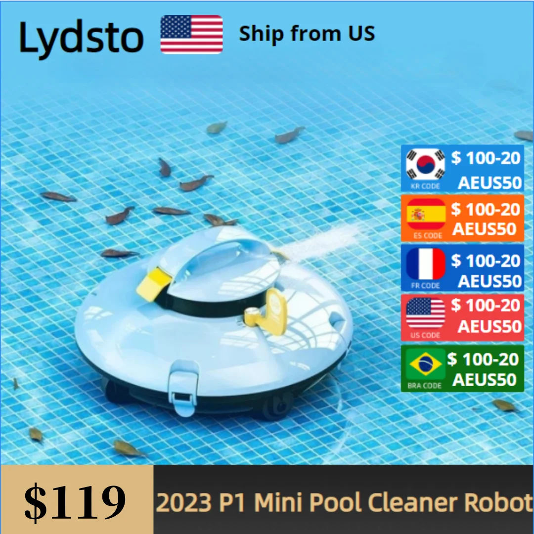 Lydsto-robot aspirador inalámbrico para piscina, aspirador automático para piscina, estacionamiento automático robot limpiafondos de piscinas