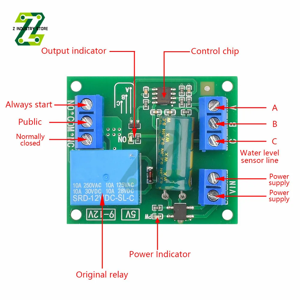 Full Automatic Water Level Controller Pump Switch Module DC 5V 12V