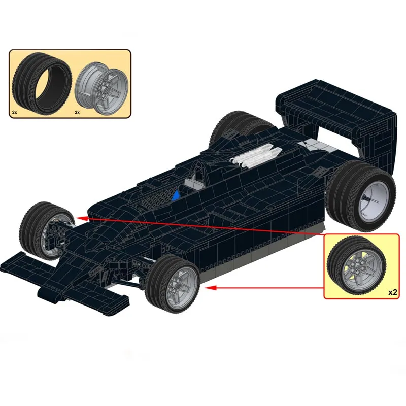 Classic model 79 MP4-4 TG184 RS10 SuperRace Car Sports Car Model Buiding Kit Creators Block Bricks Kids Toy Birthday Gifts