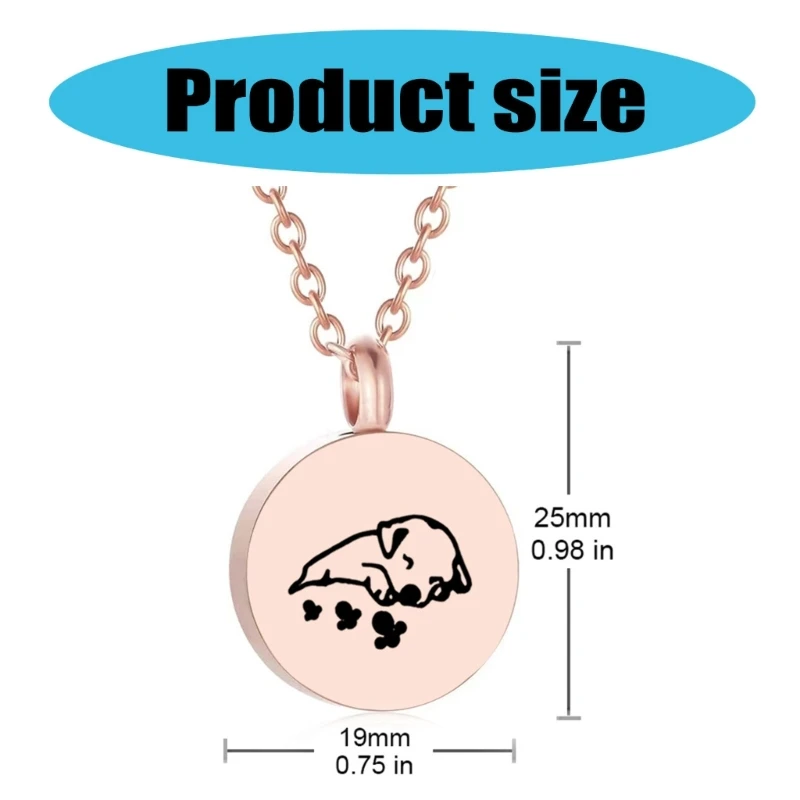 Collana con urna per animali domestici per cremazione delle ceneri, collana con bracciale, collo, gioielli, forniture