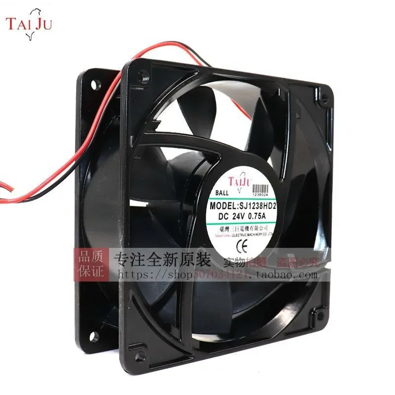 for Taiwan Sanju 12038 SJ1238HD2 24V Silent Axial Fan for Cabinet Distribution Box Electric Welding Machine Cooling