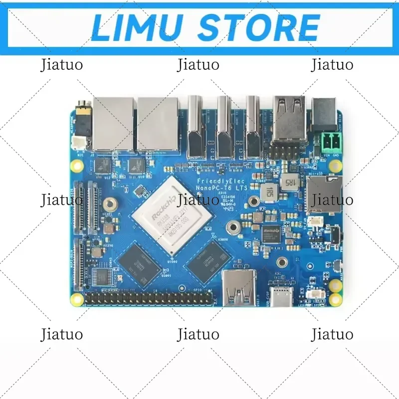 for NanoPC T6 Rockchip RK3588 CPU Development Board with Two 2.5G and One Gbps Ethernet Ports Support Debian 11 Android 12