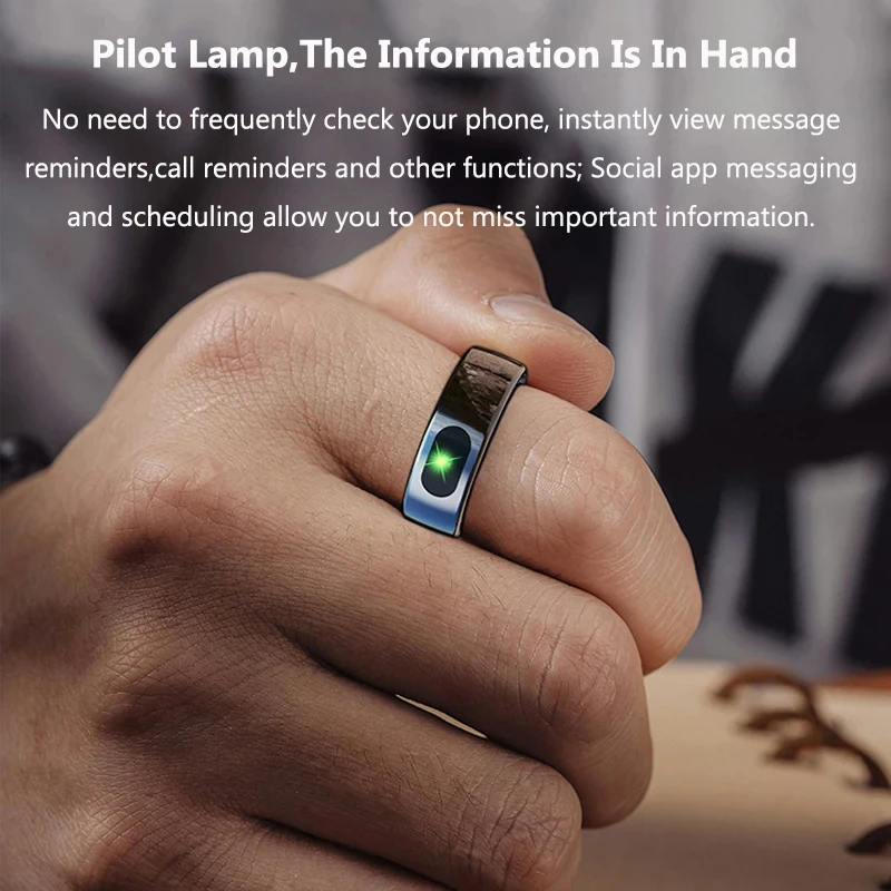 2025 Smart Ring Voor Mannen Vrouwen Touch Control Functie Gezondheid Monitor IP68 5ATM Waterdichte Huid Temperatuur Meten Smart Ring nieuwe