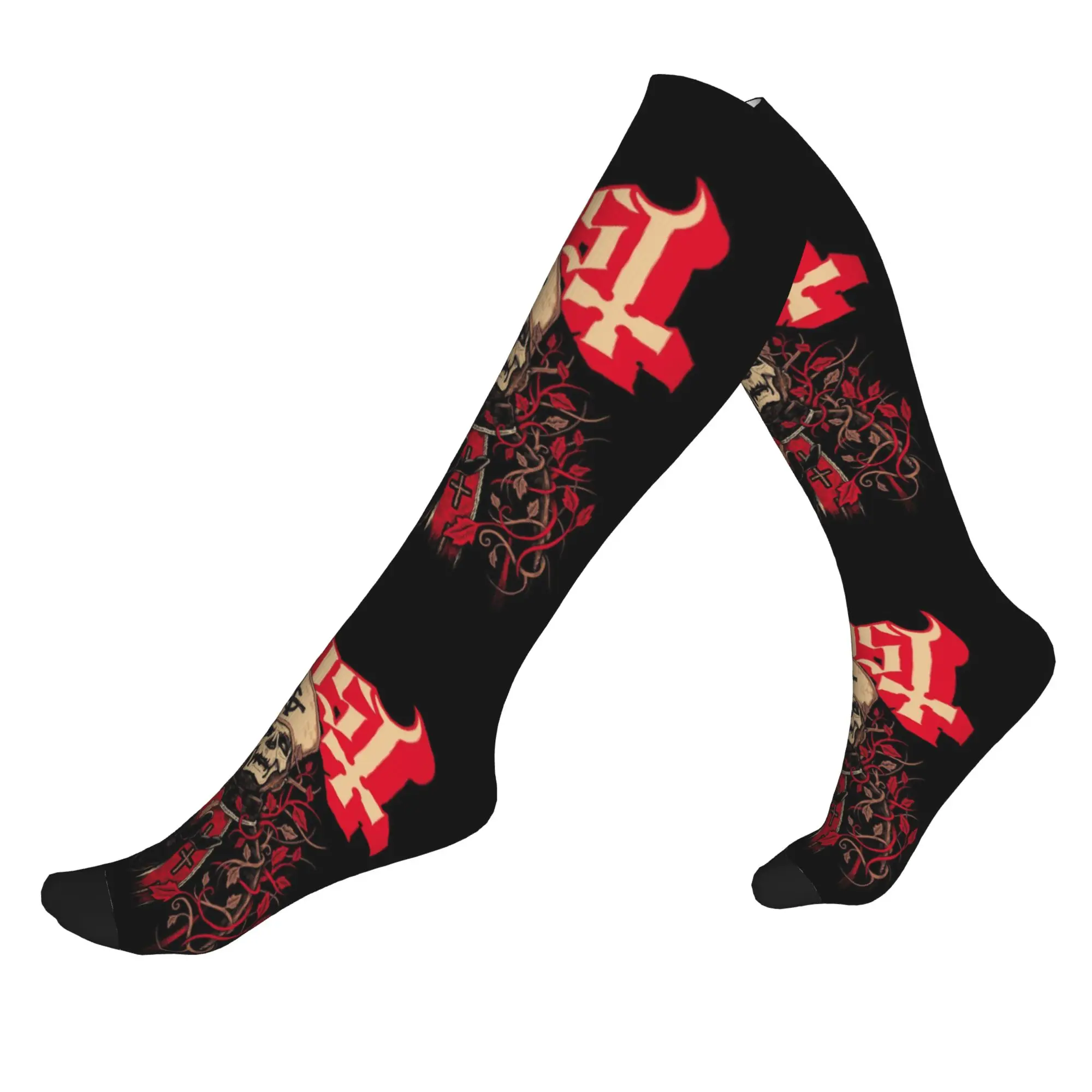 Ghost Swedish Heavy Metal Rock Band Herren-Sport-Kompressionssocken, Unisex, neuartige Socken mit 3D-Druck