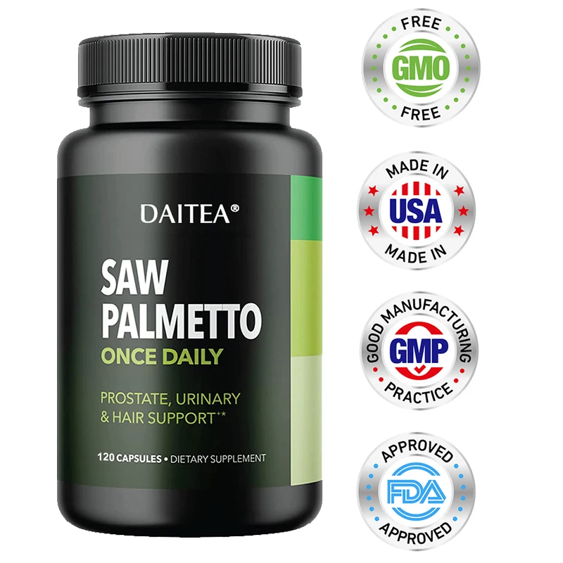 

Daitea Saw Palmetto Extract | 120 Capsules | Supports Urinary Tract and Urinary Tract Health, Non-GMO and Gluten-free