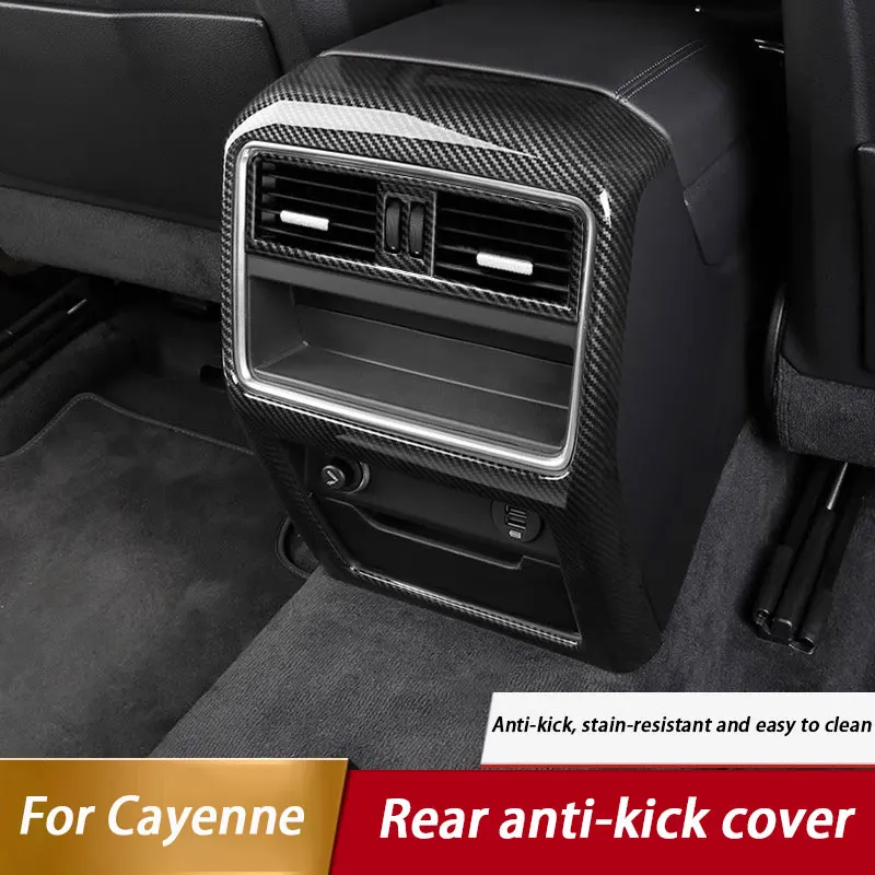 

Для Porsche Cayenne 92A 9YA 2018-2024 модификация салона автомобиля анти-ударная декоративная рамка для заднего розетки кондиционера