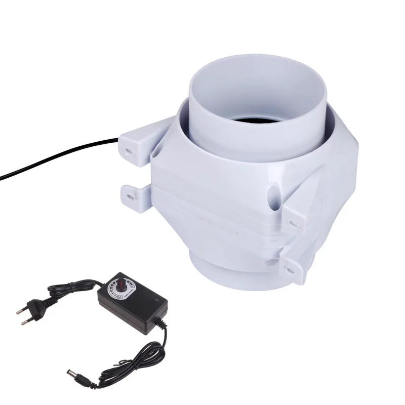 DC 4 Inch Duct Fan 110mm Pvc Strong Duct Exhaust Fan Bathroom Duct