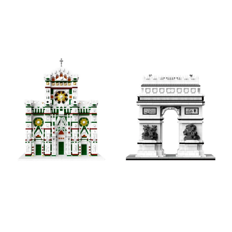 Idea Architecture Micro Diamond Block Cattedrale di Santa Maria del Fiore Nanobrick Arc de Triomphe Model Brick Educational Toy