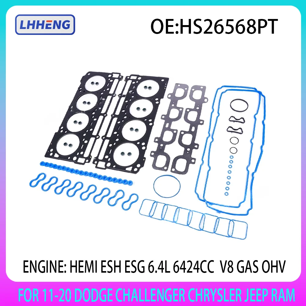Cylinder HEAD GASKET SET FITS For HEMI 11-20 DODGE CHALLENGER CHRYSLER JEEP RAM 6.4 L 6.4L ESH ESG ENGINE HS26568PT
