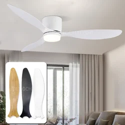 LED Light DC Motor Modern Ceiling Fan Kitchen Living Room Dining Room Household High Air Volume Remote Control Pendant Light