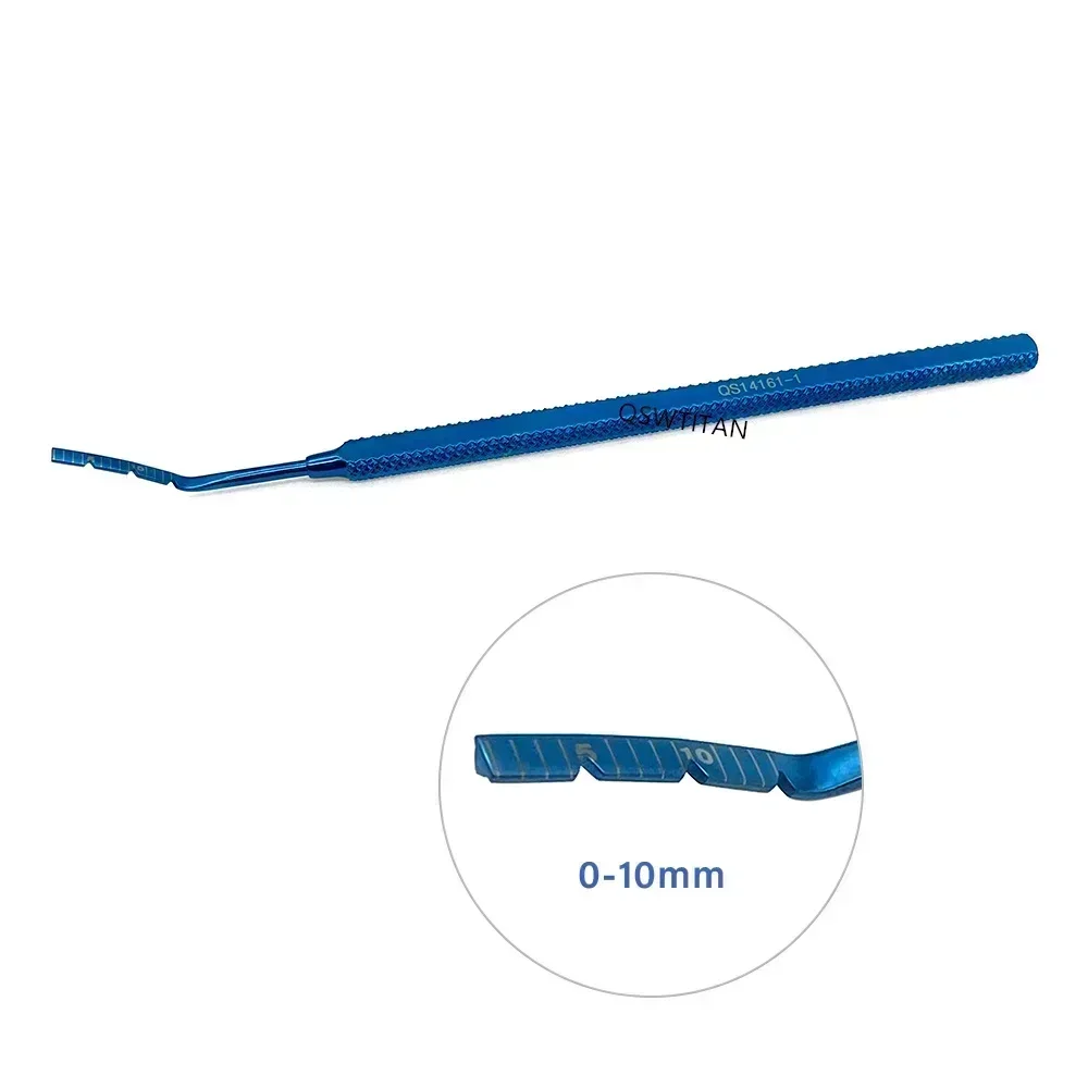 Helveston Scleral Marking Ruler Tool 0-10 mm Titanium Ophthalmic Ruler Surgical Instruments