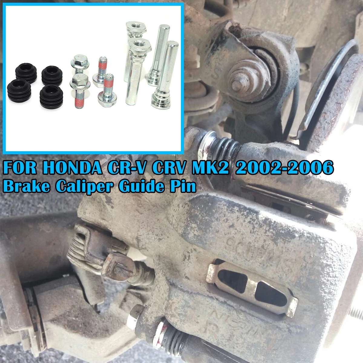 

FOR HONDA CR-V CRV MK2 2002 2003-2006 Brake Caliper Cylinder Slider Guide Pin For Disc Housing Bolt Rubber Bushing Boot Seal Kit