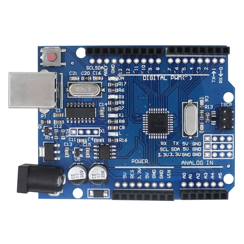 Atmega328P Microcontroller Development Board Arduino UNO R3 Improved Version C Language Programming Mainboard Kit