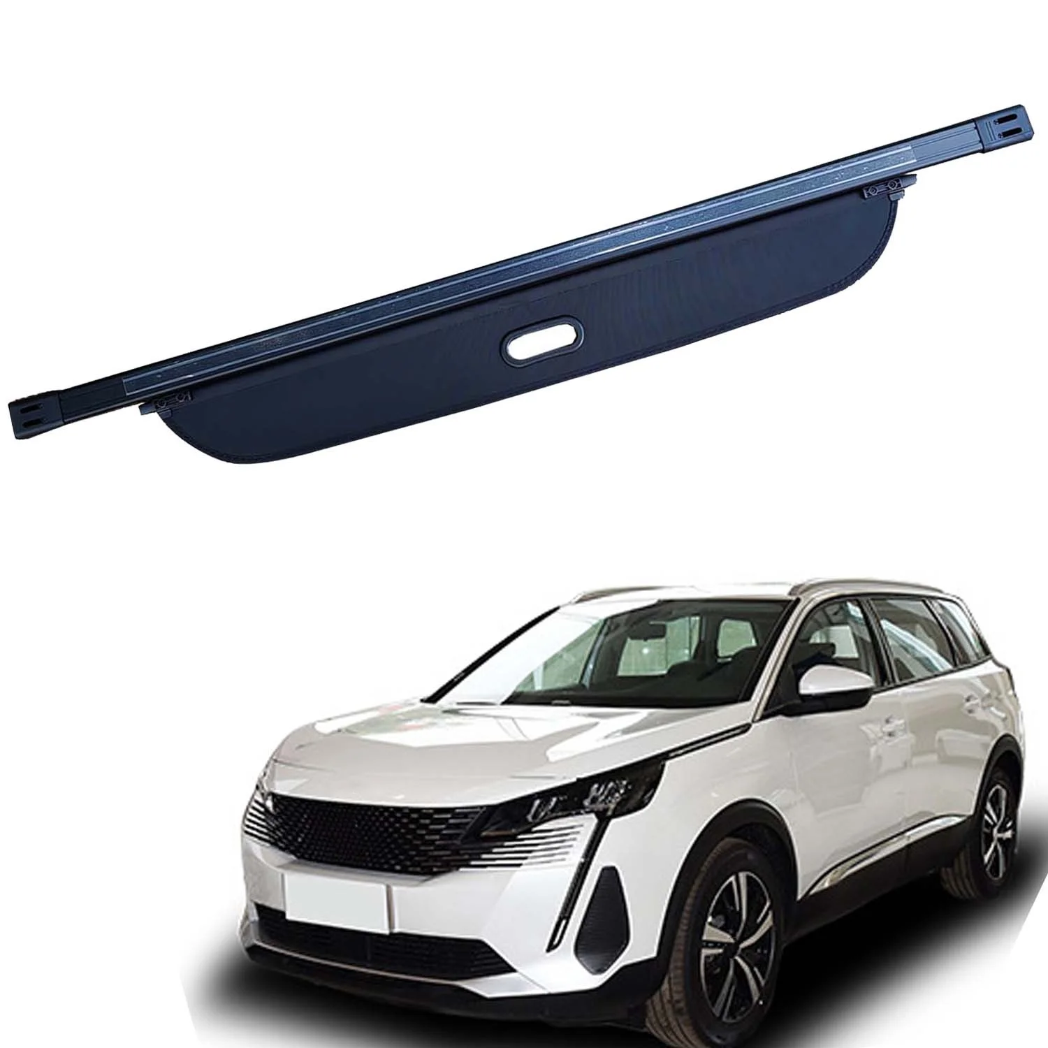 For Peugeot 5008 2017-2025 Car Cargo Cover Retractable Rear Trunk Shade Luggage Security Cover 1Set
