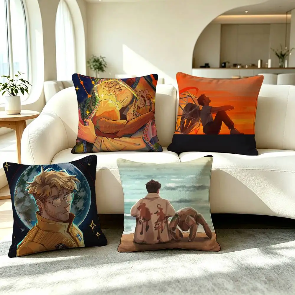 P-Project Hail Mary R-Ryan Gosling Square Double-Sided printed Pillow Case Bedroom Bedside Pillow Sofa Cushion Cover