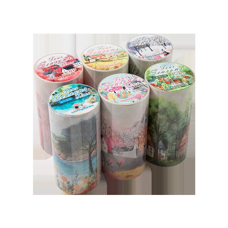 

10pcs/1lot Decorative Adhesive Tapes Four Seasons Time Masking Tapes Scrapbooking DIY Paper Japanese Stickers