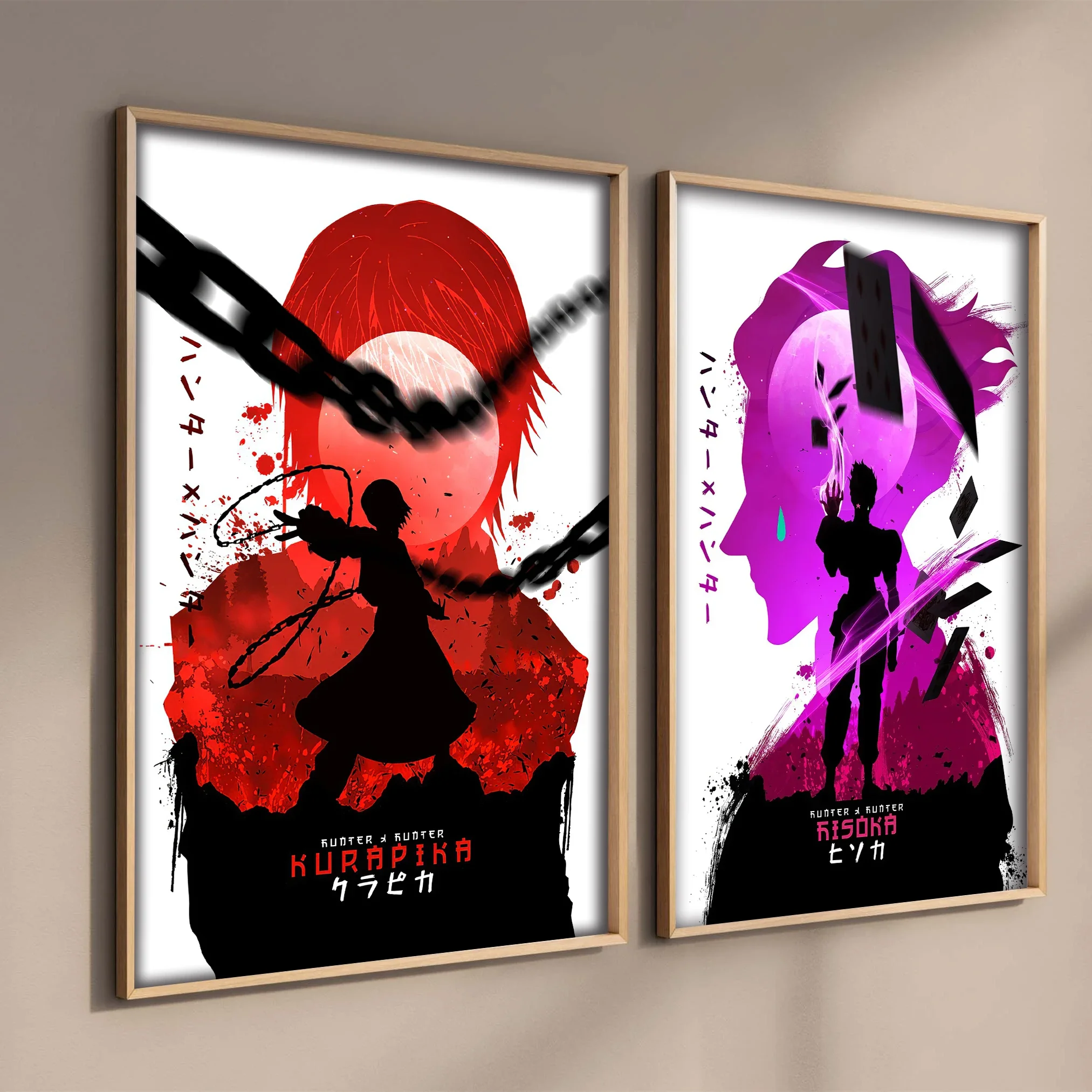 Anime Poster Hunter X Hunter Killua Zoldyck Kurapika Gon Freecss Hisoka Manga Aesthetic Canvas Painting Room Decoration