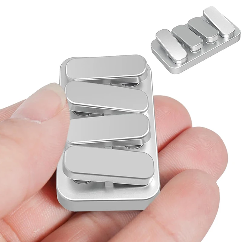 Silver Piano Key Metal Fidget Slider EDC Magnetic Haptic Clicker ADHD Toys Kids Adults Gifts to Relieve Stress and Anxiety ﻿