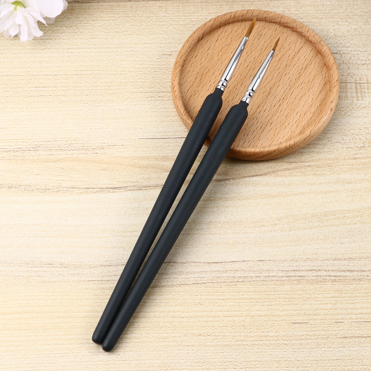 

10pcs Set Oil Painting Pen Long H Watercolor Oil Acrylic Travel Art Supplies Wooden Wolf Fine Brush Filbert Fine