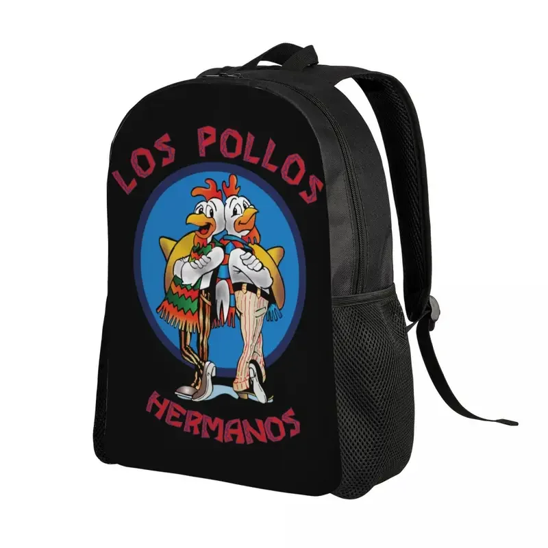 Funny Los Pollos heros laptop backpack men women casual bookbag for school college students Breaking Bad bag