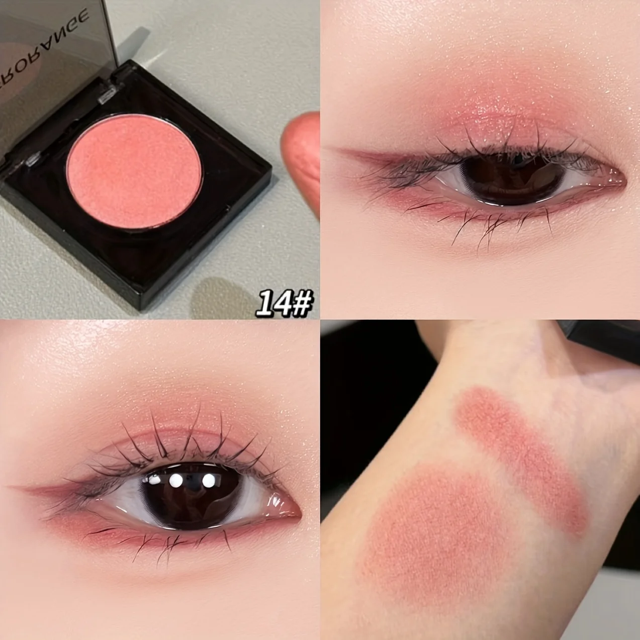Herorange 16-Farben Lidschatten- und Highlighter-Palette Matt Schimmernd Orange Braun Rosa Champagner Wasserfest Tragbar Festival Make-up – Detail 18