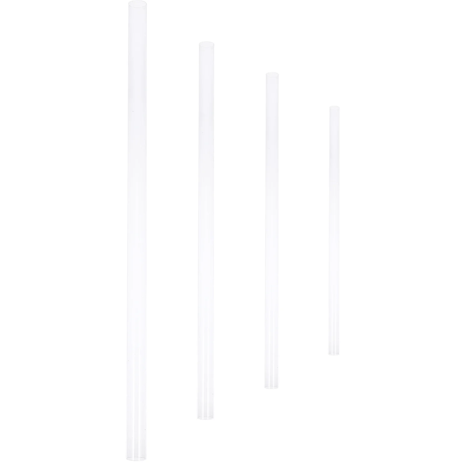 

4Pcs Transparent PVC Pipe Hard Plastic Round Tubing for Central Vacuum Craft Projects Reliable Creep Resistant Sturdy