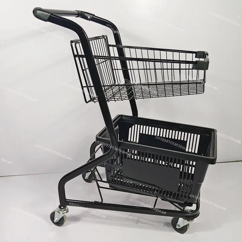 Internet Celebrity Supermarket Double Shopping Cart Grab Doll  Snack Shop Jewelry  Stall Convenience Store Ktv Camping Cart view 3
