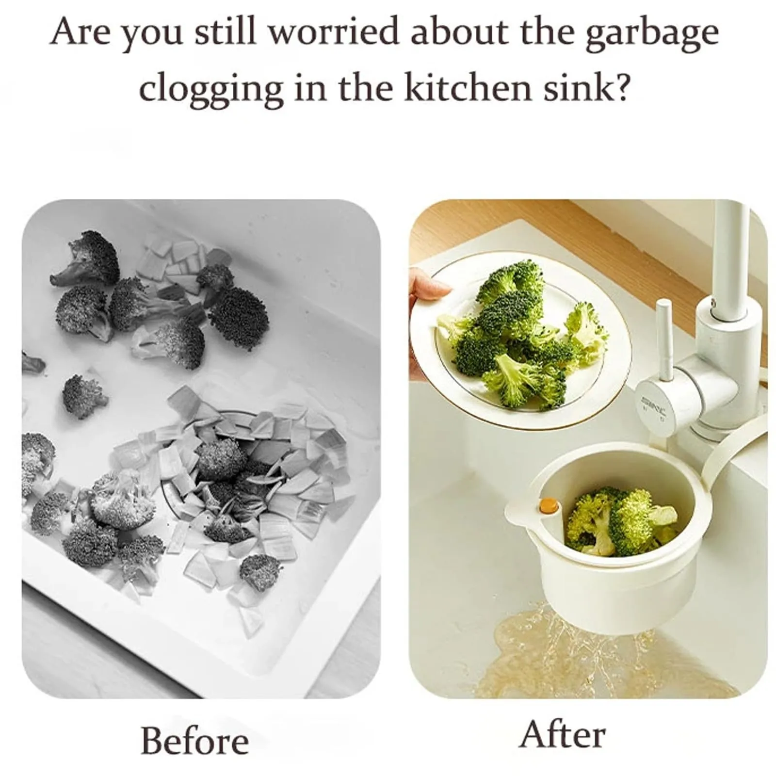 التنظيف الذاتي مصفاة حوض المطبخ سلة الصحافة التلقائي الإغراق النفايات الماسك صنبور معلقة استنزاف سلة مرشح القمامة #4