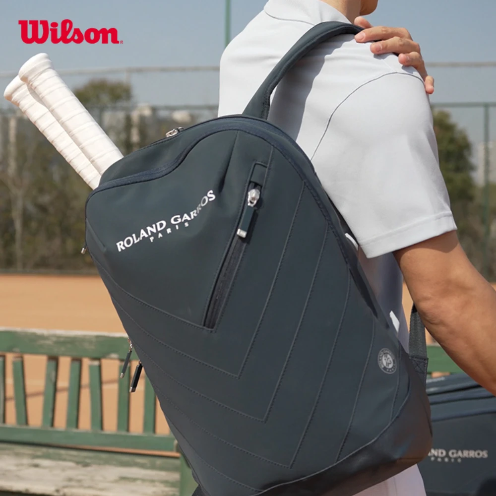 Wilson Multifuncional Grande Capacidade Tennis Bag, separado Sapato Compartimento, Francês Aberto Co-Branded Night Court, 2024 Line Design