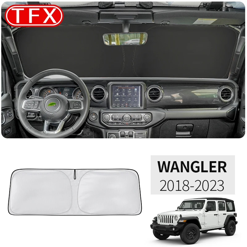 

For Jeep Wrangler JL 2018-2023 Car Styling Nano-Insulat Windshield Sunshade Front Window Sun Shade Visor Interior Accessories