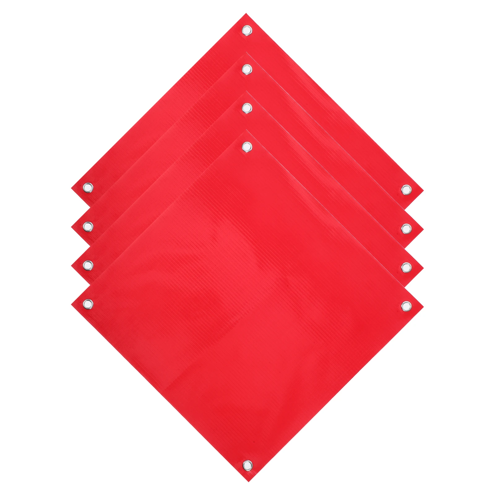 4Pcs PVC Traffic Safety Flags Bright Plastic Warning Flags for Road Construction Emergency Traffic Control PVC Road Warning Flag