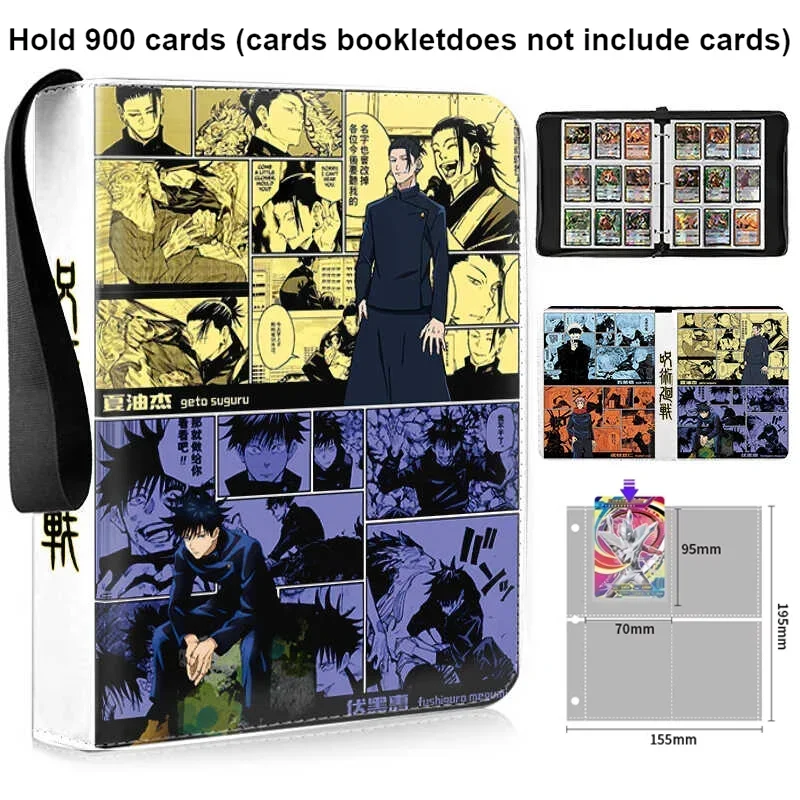 400/900 PCS Jujutsu Kaisen Satoru Gojo Anime Collection Card Album Book Folder Phantom Parade Zipper Card Binder Holder Toy Gift