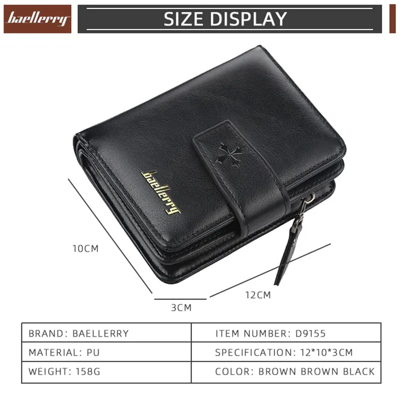 New Men Wallets Large Capacity Zipper Coin Pocket Soft PU Leather Male Purses High Quality Card Holder Men Wallets Carteria