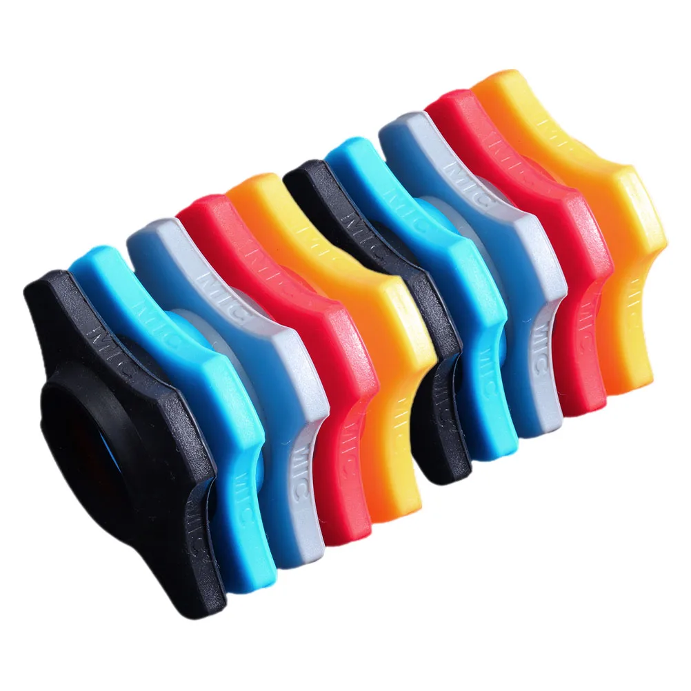 

10pcs Microphone Anti Slip Ring Silicone Fall Cover Replacement Windproof Hexagonal Rings Accessories