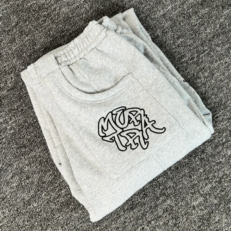 

Patchwork Mertra Embroidery Logo Pants Men Women High Quality Trousers Jogger Drawstring Sweatpants