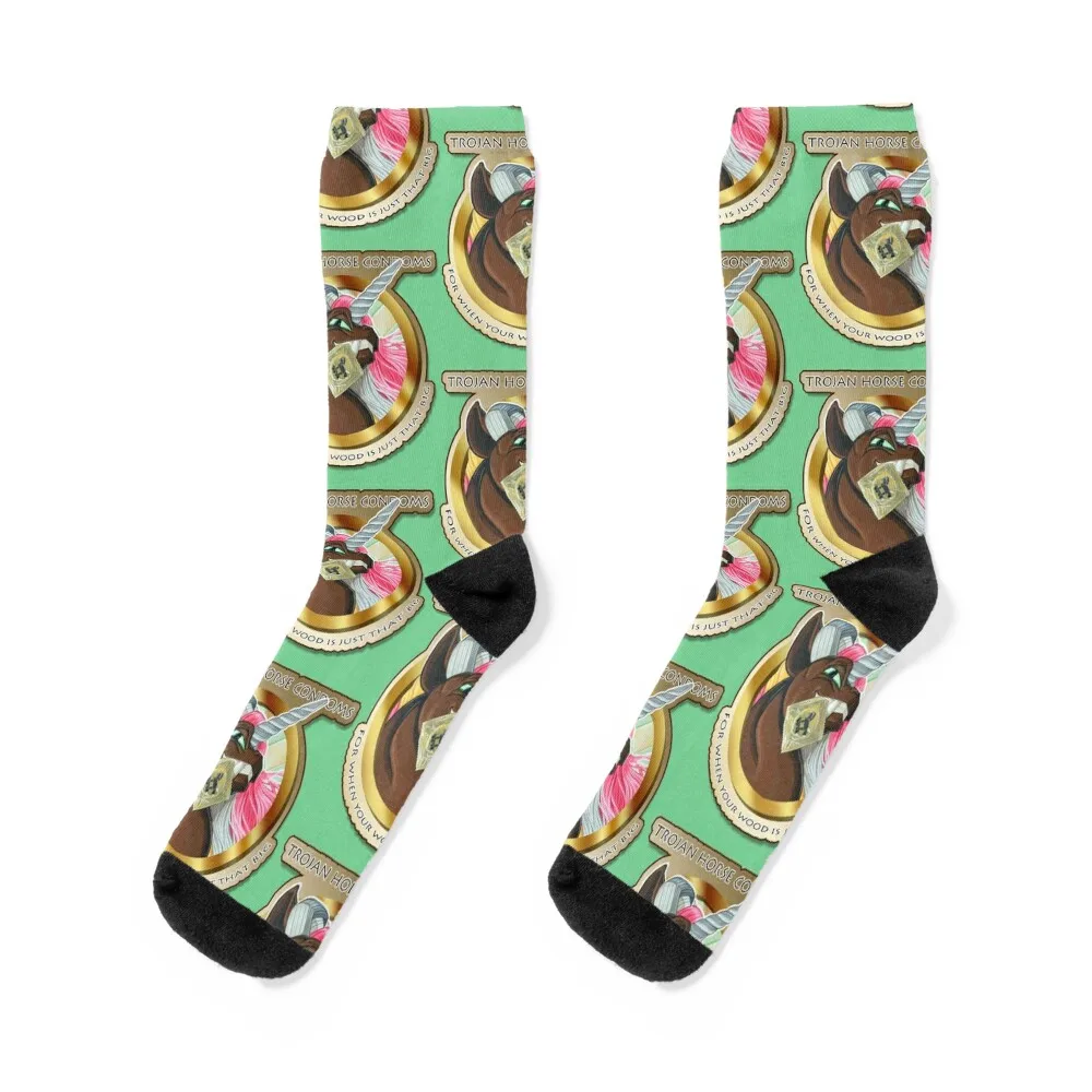 

Trojan Horse Condoms Socks cycling essential man basketball Socks Women's Men's