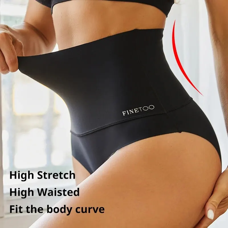 3pcs High Waisted Solid Panties For Women Soft Tummy Control Underwear High Stretch Women Panties Seamless and Sexy Lingeries