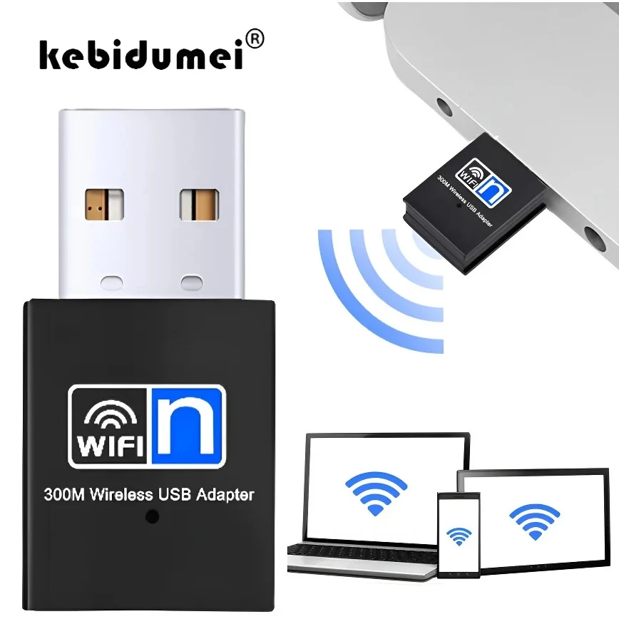 

300Mbps Wireless USB Wifi Adapter USB 2.0 802.11N WiFi Receiver Dongle 2.4G Wireless Network Card For Desktop Laptop Windows