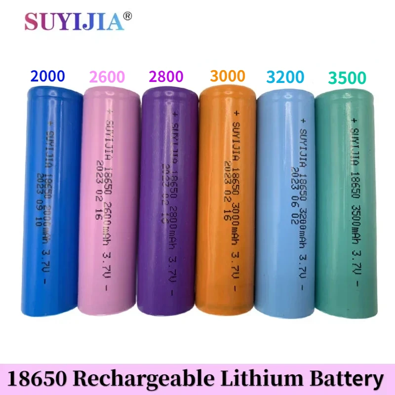 18650 2000mAh-3500mAh 3.7V Rechargeable Battery Lithium-ion for Strong Light Flashlight Headlight Medical Equipment Notebook