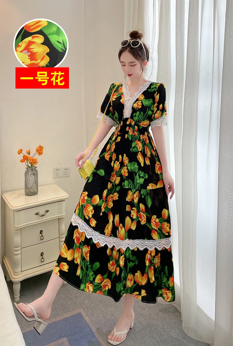 Vestidos Robe Summer Sexy Dress Women Casual Plus Size Long Maxi Korean Style Beach Floral Cotton Lace Bohemian Indian Clothes