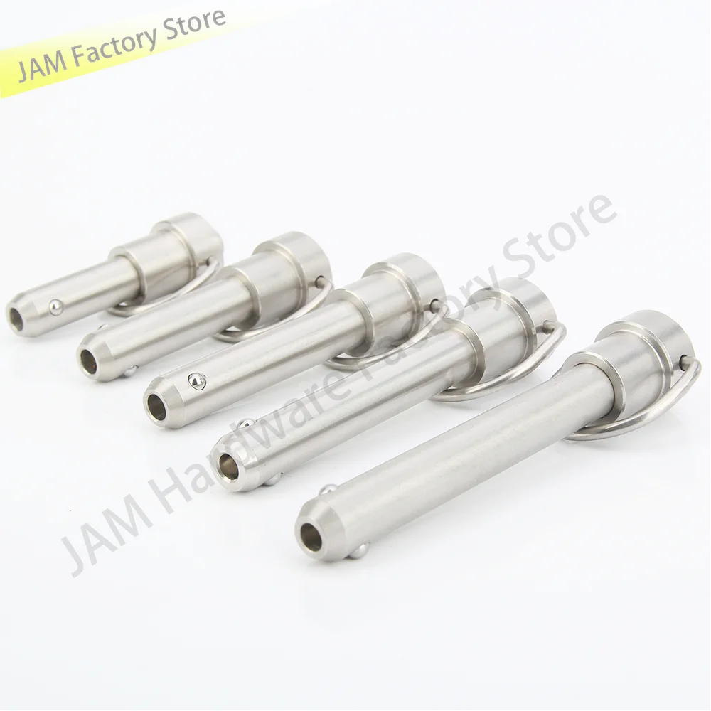 

Length 10-100mm MJ112 Quick Release Pin Stainless Steel Ball Lock Pins Positioning Pin For Locating For Deck Hinge