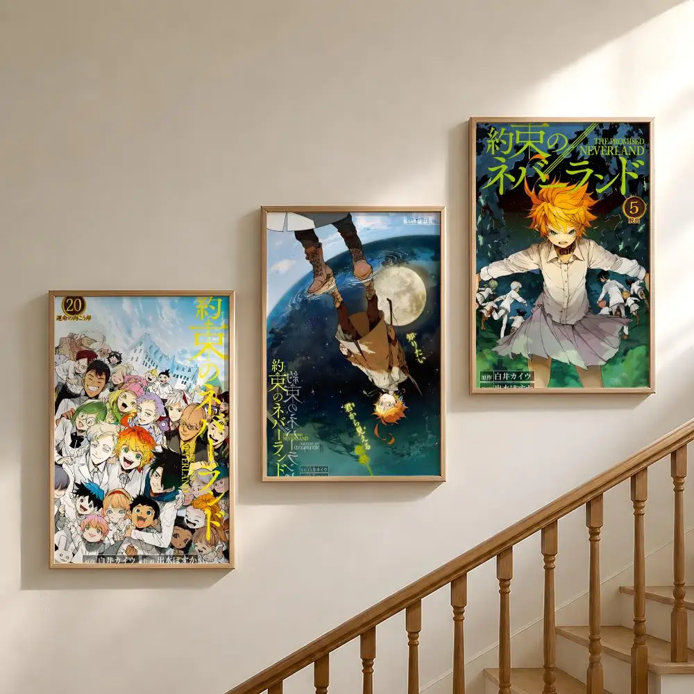 Anime The Promised Neverland Emma Poster Waterproof HD Modern Peel And Stick Wall Decor Bedroom Living Room Dorm Office