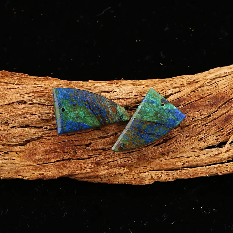 B&F Chrysocolla Earring Beads for Jewelry Making, Handmade Natural stones beads, Stones for jewelry Making Supplies