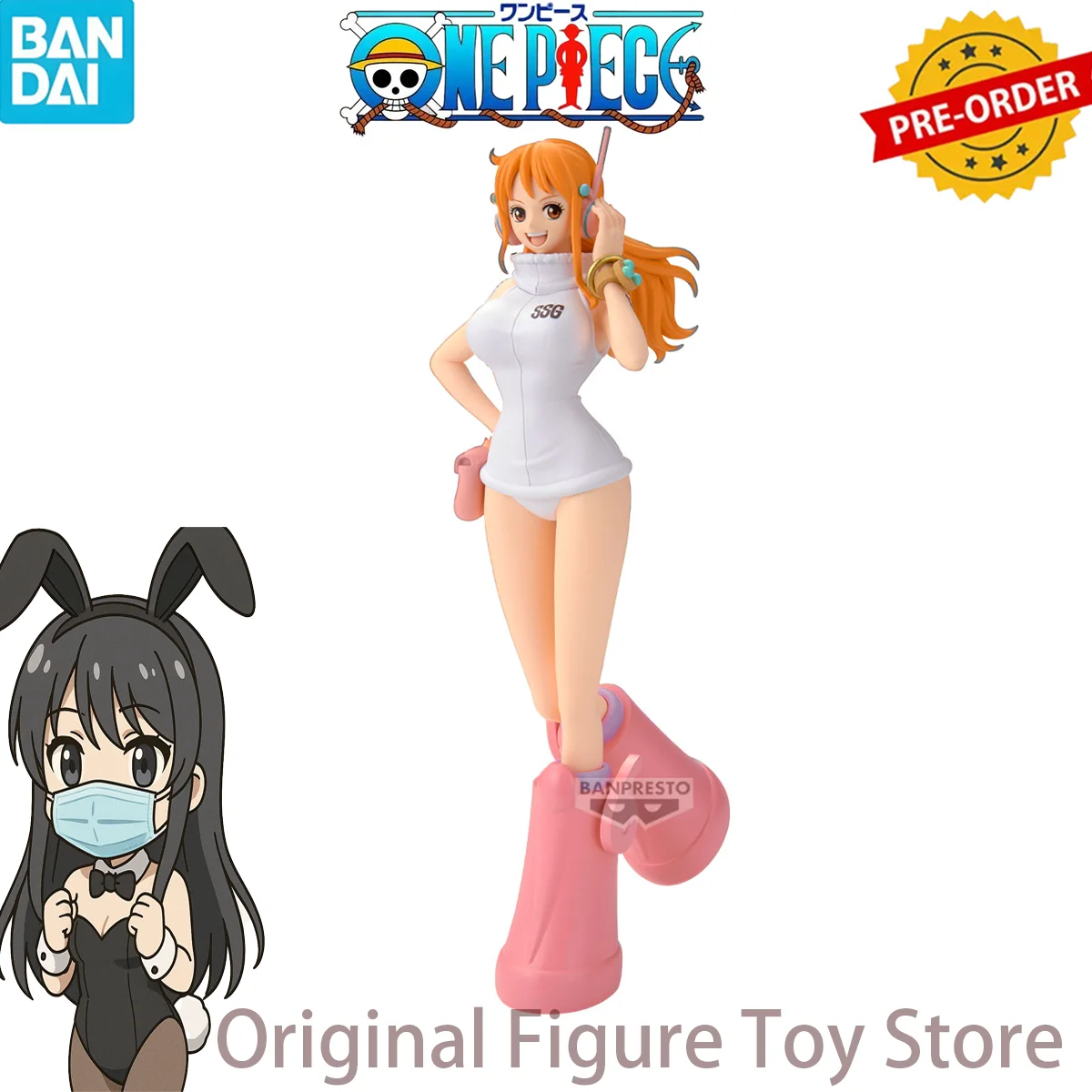 

Original BANDAI BANPRESTO ONE PIECE Nami Egg head Style PVC Anime Figures Action Figure Model Toys Gift