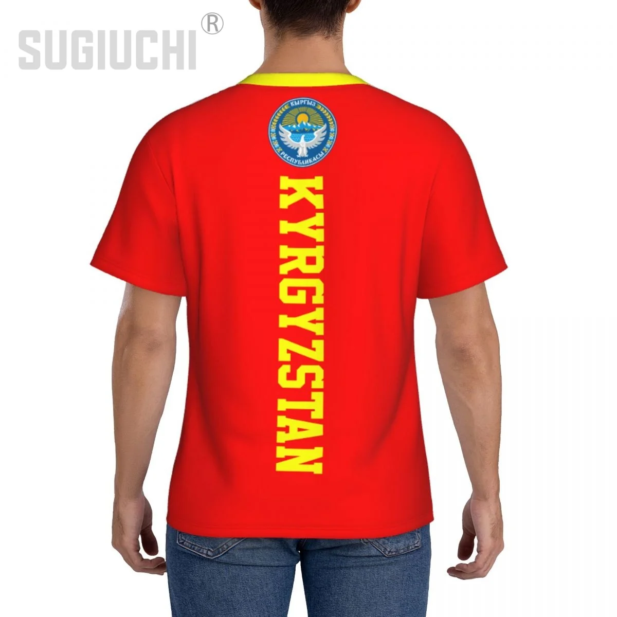 Tight Sports T-shirt Kyrgyzstan Flag Kyrgyzstanis 3D For Men Women Tees jersey Clothes Soccer Football Fans Patriotic T shirt view 3