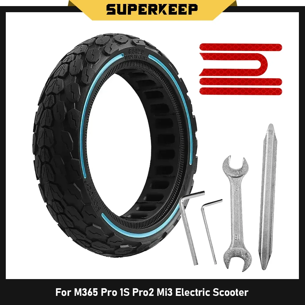 

For Xiaomi M365 Pro 1S Pro2 Mi3 Electric Scooter 8.5 Inch Off-road Solid Tyre Non Pneumatic Honeycomb Rubber Front Rear Wheels