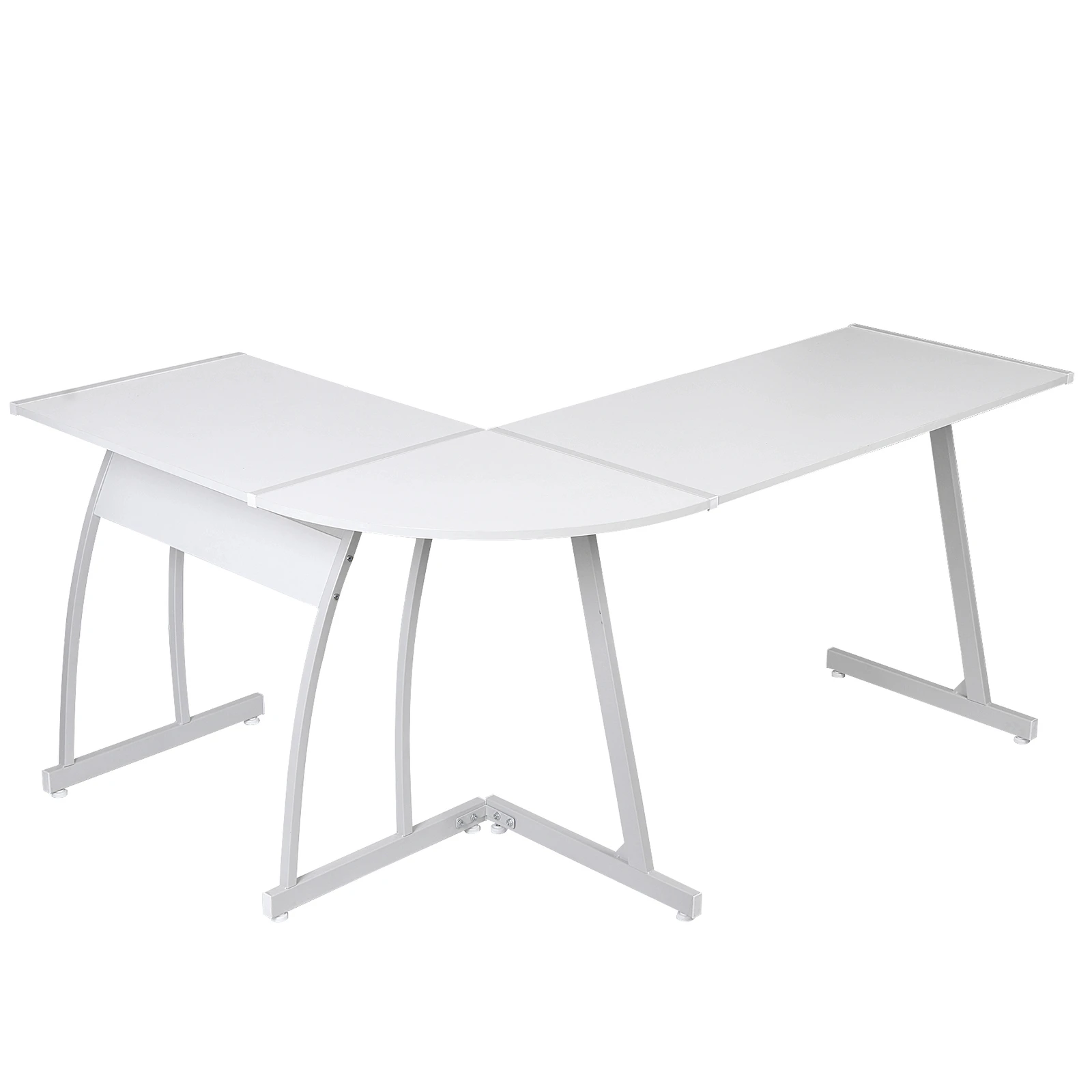 

L Shaped Gaming Desk 58 Inch Corner Computer Table for Laptop Workstation Office Study Home Ergonomic Adjustable Height